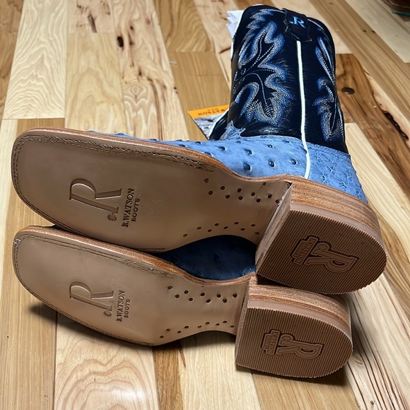 NWT R. Watson Boots Ostrich Square Toe Boot - Picture 4 of 4